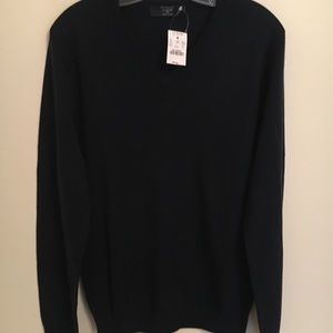 J Crew Factory Navy V-Neck Sweater. Sz M